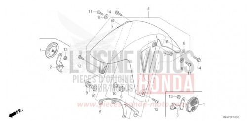 KOTFLUEGEL, VORNE NC750XAP de 2023